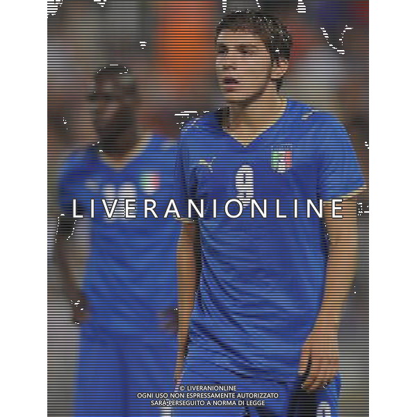 Qualificazioni ai Campionati Europei Under 21 Girone 3 Novara - 08.09.2009 Italia-Lussenburgo Nella Foto:PALOSCHI ALBERTO-BALOTELLI MARIO /Ph.Vitez-Ag. Aldo Liverani
