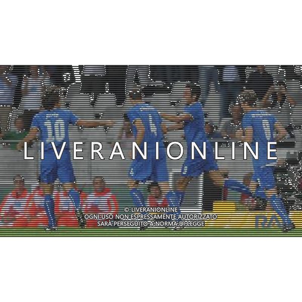 Qualificazioni ai Campionati Mondiali Sud Africa 2010 Gruppo 8 Torino - 09.09.2009 Italia-Bulgaria Nella Foto: ESULTANZA DOPO IL GOL DI FABIO GROSSO DEL 1-0 /Ph.Vitez-Ag. Aldo Liverani