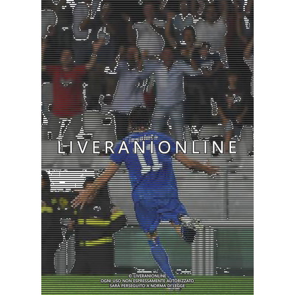 Qualificazioni ai Campionati Mondiali Sud Africa 2010 Gruppo 8 Torino - 09.09.2009 Italia-Bulgaria Nella Foto: ESULTANZA DOPO IL GOL DI VINCENZO IAQUINTA /Ph.Vitez-Ag. Aldo Liverani