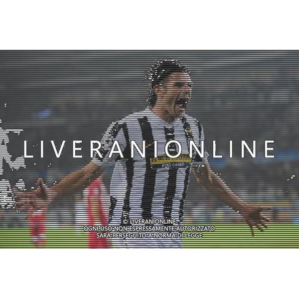 15-09-2009 Torino Sport-Calcio Juventus Bordeaux Champions League 2009/2010 Nella foto: l\'esultanza di Iaquinta vicenzo dopo il gol ©Alessandro Falzone/AG. ALDO LIVERANI SAS 