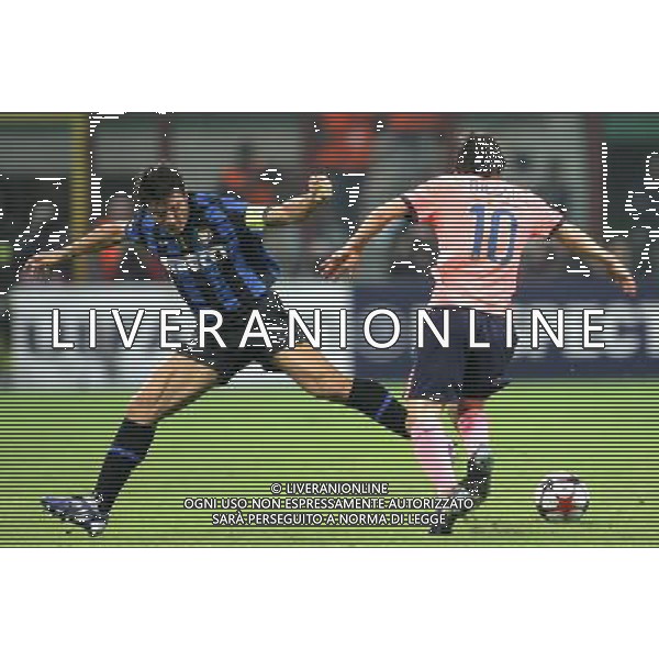 Inter - Barcellona Champions League 16/09/2009 nella foto javier zanetti e messi lionel ©luzzani/Agenzia Aldo Liverani Sas