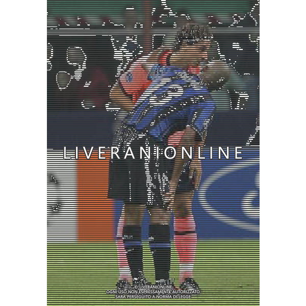Inter - Barcellona Champions League 16/09/2009 nella foto zlatan ibrahimovic e maicon ©luzzani/Agenzia Aldo Liverani Sas