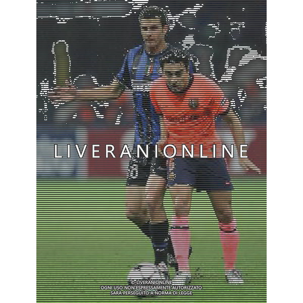 Inter - Barcellona Champions League 16/09/2009 nella foto xavi e thiago motta ©luzzani/Agenzia Aldo Liverani Sas