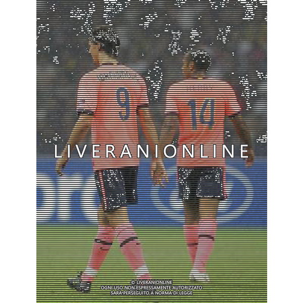 Inter - Barcellona Champions League 16/09/2009 nella foto zlatan ibrahimovic e thierry henry ©luzzani/Agenzia Aldo Liverani Sas