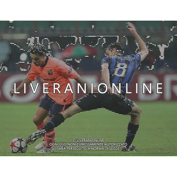 Inter - Barcellona Champions League 16/09/2009 nella foto xavi e thiago motta ©luzzani/Agenzia Aldo Liverani Sas