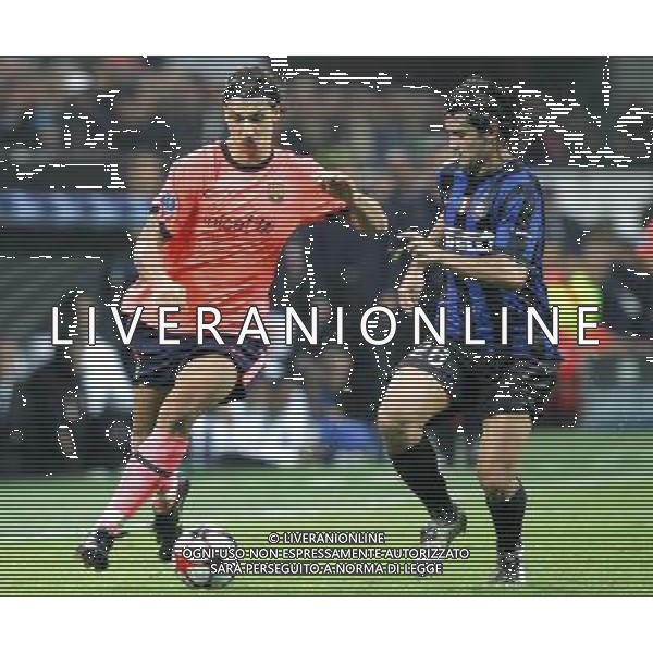 Inter - Barcellona Champions League 16/09/2009 nella foto zlatan ibrahimovic e cristian chivu ©luzzani/Agenzia Aldo Liverani Sas