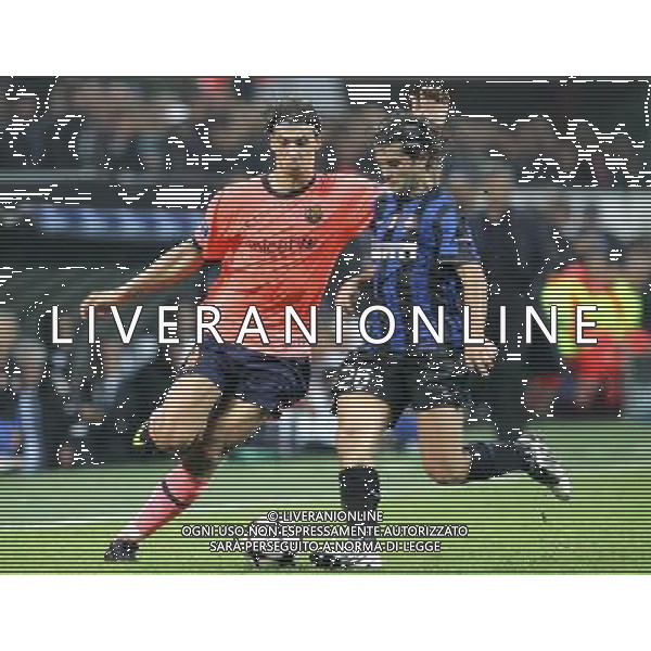 Inter - Barcellona Champions League 16/09/2009 nella foto zlatan ibrahimovic e cristian chivu ©luzzani/Agenzia Aldo Liverani Sas