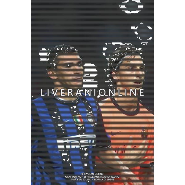 Milano 16-09-2009 Champions League 2009/10 Gruppo F Inter-Barcellona 0:0 nella foto lucio e zlatan ibrahimovic ph ag aldo liverani s.a.s. 