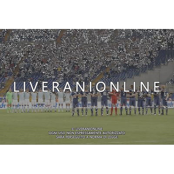 SS Lazio vs FC Salisburgo 17/09/2009 Uefa Europa League Girone G - nella foto: Il minuto di silenzio per i 6 soldati italiani uccisi nell\'attentato di Kabul ph. Corradetti / ag. Aldo LIVERANI Sas