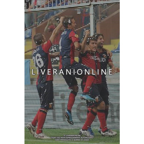 Genoa - Slavia Praga Europa Leauge 2009/2010 17-09-2009 Genova Nella foto: Esultanza del genoa dopo il gol di Zapater ©Alessandro Falzone/Agenzia Aldo Liverani Sas