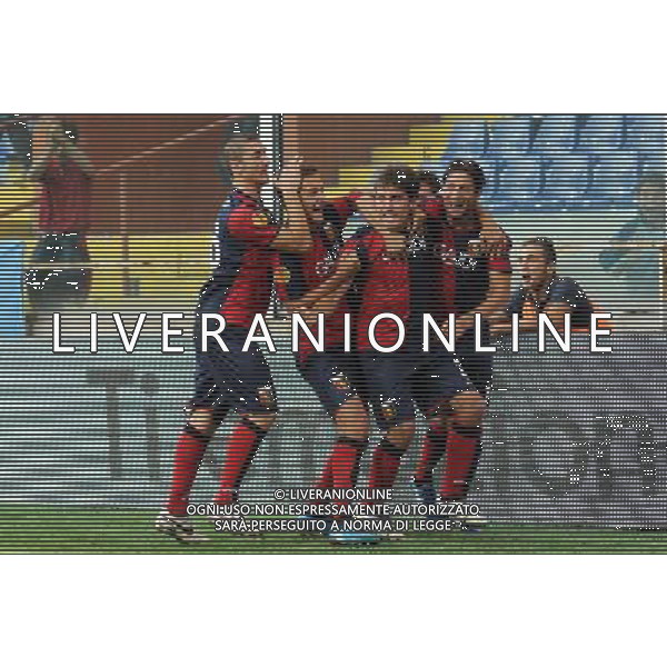 Genoa - Slavia Praga Europa Leauge 2009/2010 17-09-2009 Genova Nella foto: Esultanza del genoa dopo il gol di Zapater ©Alessandro Falzone/Agenzia Aldo Liverani Sas