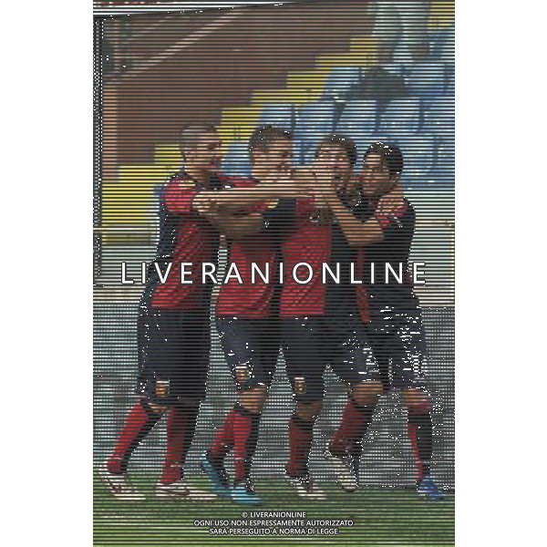 Genoa - Slavia Praga Europa Leauge 2009/2010 17-09-2009 Genova Nella foto: Esultanza del genoa dopo il gol di Zapater ©Alessandro Falzone/Agenzia Aldo Liverani Sas