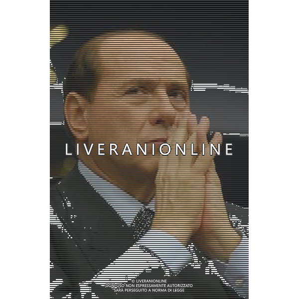 SILVIO BERLUSCONI Summit intergovernativo per la costituzione europea presso il consiglio Europeo foto mauro bottaro/ag aldo liverani BRUXELLES 11/12/03