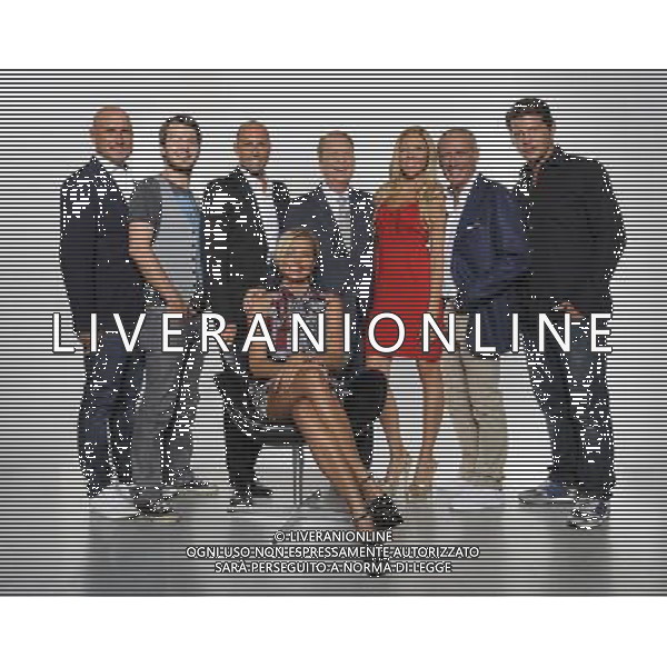 TRASMISSIONE TV: \' QUELLI CHE IL CALCIO\' nella foto: David Pratelli - Alessandro Cattelan - Stefano Bettarini, Aldo Biscardi, Francesca Macri\', Massimo Caputi, Matteo Materazzi, Simona Ventura Ag. Aldo Liverani sas