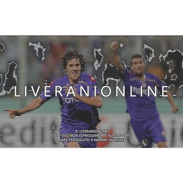 Champions League 2009/2010 Gruppo E Firenze - 29.09.2009 ACF Fiorentina-FC Liverpool Nella Foto: ESULTANZA DOPO IL GOL DI JOVETIC DEL 1-0 /Ph.Vitez-Ag. Aldo Liverani