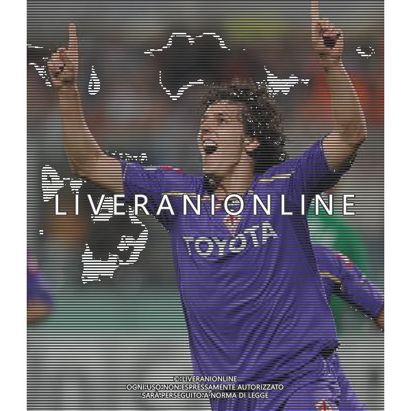 Champions League 2009/2010 Gruppo E Firenze - 29.09.2009 ACF Fiorentina-FC Liverpool Nella Foto: ESULTANZA DOPO IL GOL DI JOVETIC DEL 1-0 /Ph.Vitez-Ag. Aldo Liverani