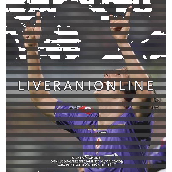 Champions League 2009/2010 Gruppo E Firenze - 29.09.2009 ACF Fiorentina-FC Liverpool Nella Foto:JOVETIC ESULTANZA DOPO IL GOL /Ph.Vitez-Ag. Aldo Liverani