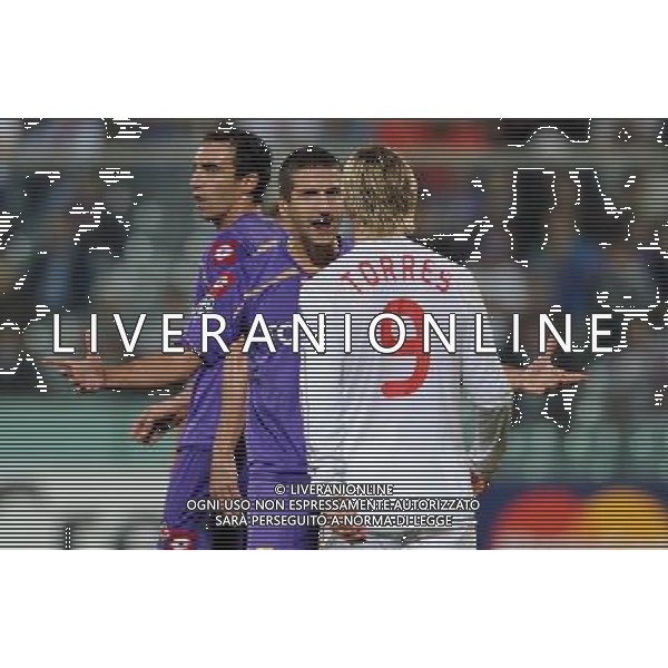 Champions League 2009/2010 Gruppo E Firenze - 29.09.2009 ACF Fiorentina-FC Liverpool Nella Foto: ALESSANDRO GAMBERINI-TORRES FERNANDO /Ph.Vitez-Ag. Aldo Liverani