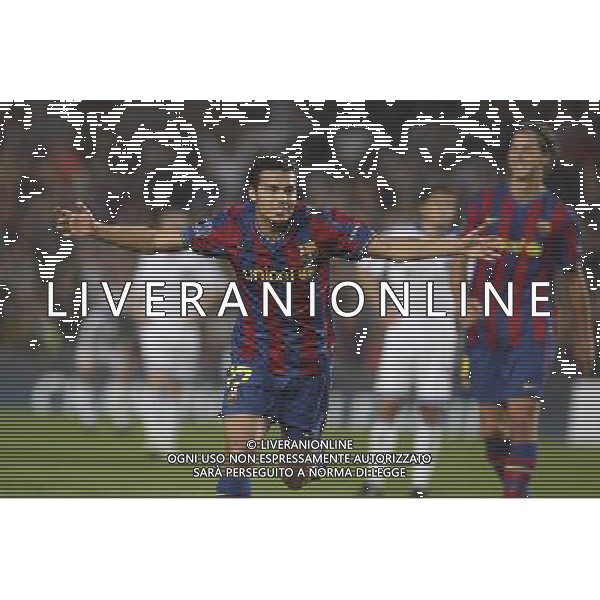 Barcellona vs Dinamo Kiev 29/09/2009 Champions League nella foto esultanza di Pedro Rodriguez dopo il gol © Acero / ALFAQUI/Agenzia Aldo Liverani Sas