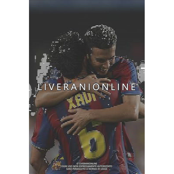 Barcellona vs Dinamo Kiev 29/09/2009 Champions League nella foto esultanza di Pedro Rodriguez dopo il gol © Acero / ALFAQUI/Agenzia Aldo Liverani Sas