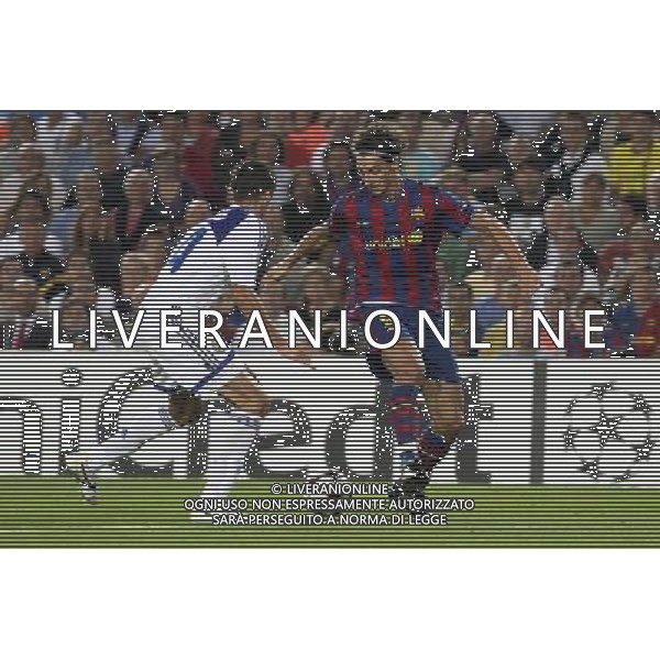 Barcellona vs Dinamo Kiev 29/09/2009 Champions League nella foto Zlatan Ibrahmovic e Yevgen Khacheridi © Acero / ALFAQUI/Agenzia Aldo Liverani Sas
