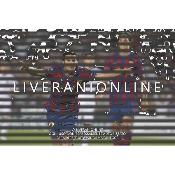 Barcellona vs Dinamo Kiev 29/09/2009 Champions League nella foto esultanza di Pedro Rodriguez dopo il gol © Acero / ALFAQUI/Agenzia Aldo Liverani Sas