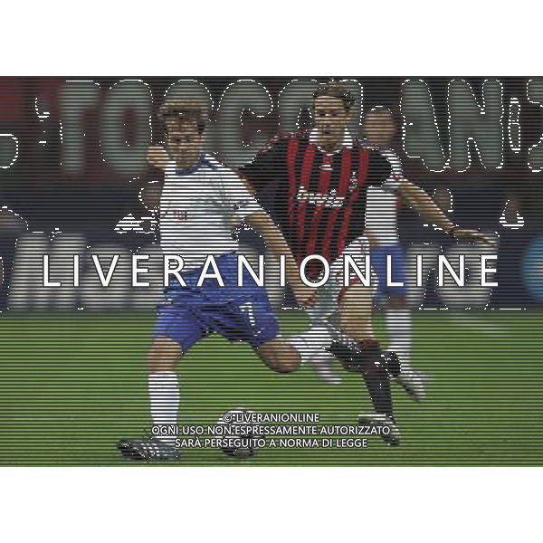 Milan - Zurigo Champions League 30/09/2009 nella foto aegerter e ambrosini massimo ©luzzani/Agenzia Aldo Liverani Sas