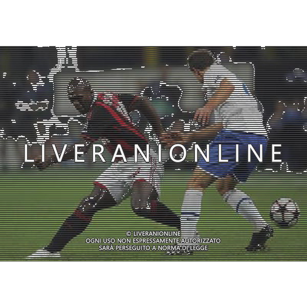 Milan - Zurigo Champions League 30/09/2009 nella foto clarence seedorf e koch ©luzzani/Agenzia Aldo Liverani Sas