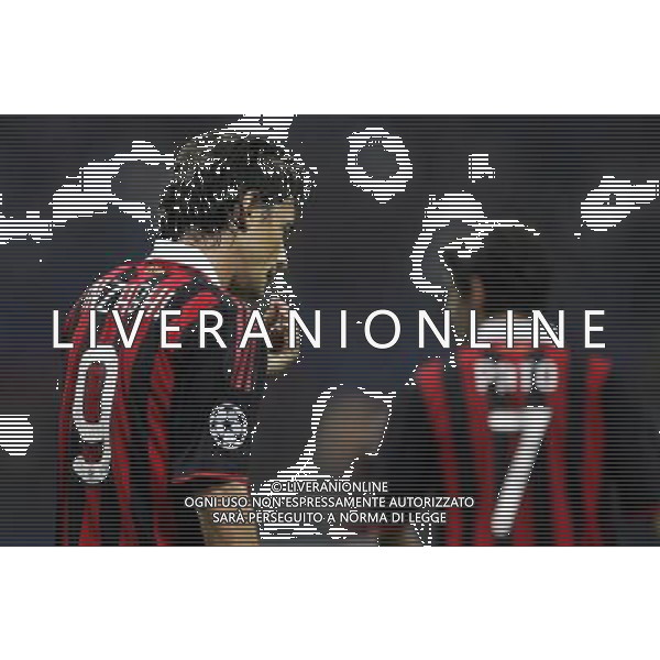 Milan - Zurigo Champions League 30/09/2009 nella foto filippo inzaghi e pato ©luzzani/Agenzia Aldo Liverani Sas