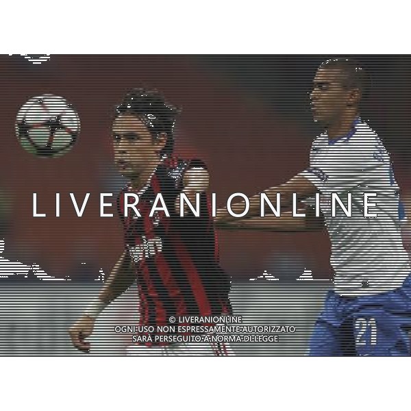 Milan - Zurigo Champions League 30/09/2009 nella foto filippo inzaghi e barmettler ©luzzani/Agenzia Aldo Liverani Sas
