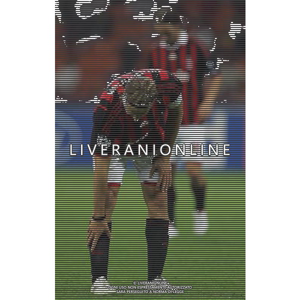 Milan - Zurigo Champions League 30/09/2009 nella foto la delusione di massimo ambrosini ©luzzani/Agenzia Aldo Liverani Sas