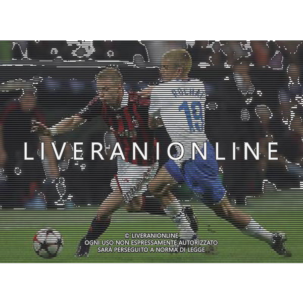Milan - Zurigo Champions League 30/09/2009 nella foto ignazio abate e rochat ©luzzani/Agenzia Aldo Liverani Sas