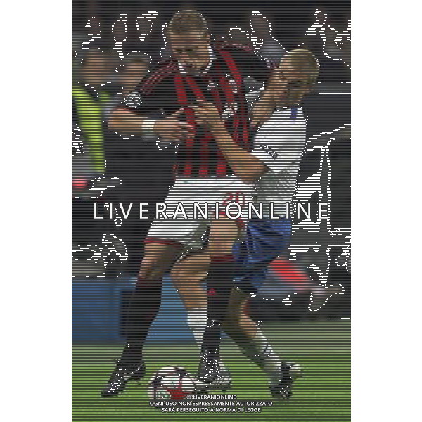 Milan - Zurigo Champions League 30/09/2009 nella foto ignazio abate e rochat ©luzzani/Agenzia Aldo Liverani Sas
