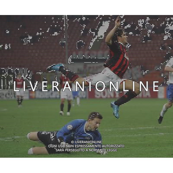 Milan - Zurigo Champions League 30/09/2009 nella foto alexandre pato salta leoni ©luzzani/Agenzia Aldo Liverani Sas