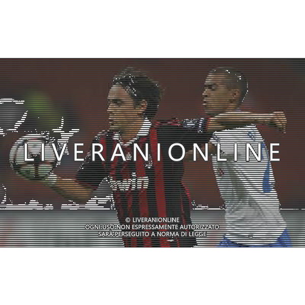 Milano 30-09-2009 Champions League 2009/10 milan-zurigo 0:1 nella foto filippo inzaghi heinz barmettler ph marco luzzani/ag aldo liverani s.a.s.
