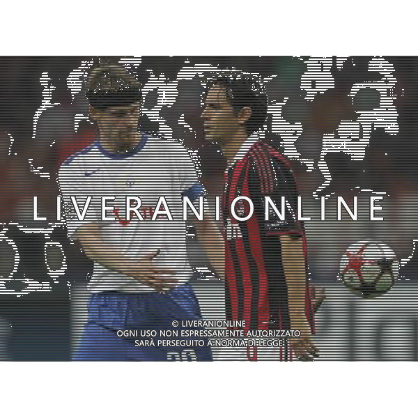 Milano 30-09-2009 Champions League 2009/10 milan-zurigo 0:1 nella foto filippo inzaghi e hannu tihinen ph marco luzzani/ag aldo liverani s.a.s.