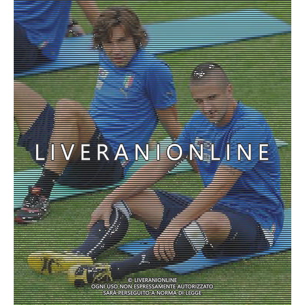 Raduno Nazionale Italiana a Coverciano Coverciano(FI) - 06.10.2009 Allenamento Nella Foto: ALESSANDRO GAMBERINI- ANDREA PIRLO /Ph.Vitez-Ag. Aldo Liverani