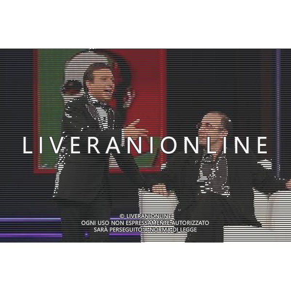 TRASMISSIONE TV: \' CHIAMBRETTI NIGHT\' STUDI MEDIASET - COLOGNO MONZESE NELLA FOTO: PIERO CHIAMBRETTI - GIUSEPPE TORNATORE © ANTONIO SORANO - AG. ALDO LIVERANI SAS