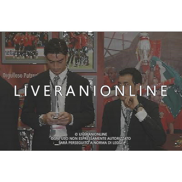 MADRID, Spain (06/10/09).- Meeting of all the Spanish players who have international participation with Spanish Soccer National Team along its history to mark the centenary of the Royal Spanish Soccer Federation. Pictured Albert Riera and Sergio Busquets. © Alex Cid-Fuentes / ALFAQUI - Ag. Aldo Liverani sas ITALY ONLY Centenario della federazione di calcio della Spagna.