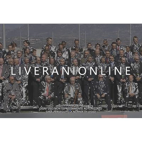 MADRID, Spain (06/10/09).- Meeting of all the Spanish players who have international participation with Spanish Soccer National Team along its history to mark the centenary of the Royal Spanish Soccer Federation. © Alex Cid-Fuentes / ALFAQUI - Ag. Aldo Liverani sas ITALY ONLY Centenario della federazione di calcio della Spagna.