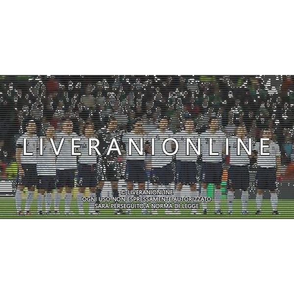 Qualificazioni ai Campionati Mondiali Sud Africa 2010 Gruppo 8 Dublino - 10.10.2009 Irlanda EIRE-Italia Nella Foto:ITALIA DURANTE IL MINUTO DI SILENZIO PER L\'ALLUVIONE /Ph.Vitez-Ag. Aldo Liverani