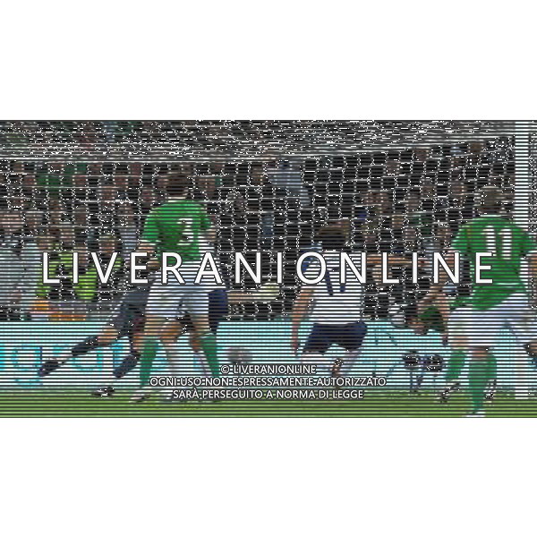 Qualificazioni ai Campionati Mondiali Sud Africa 2010 Gruppo 8 Dublino - 10.10.2009 Irlanda EIRE-Italia Nella Foto:IL GOL DI LEDGER /Ph.Vitez-Ag. Aldo Liverani