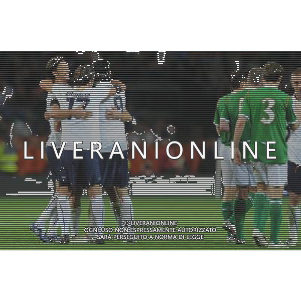 Qualificazioni ai Campionati Mondiali Sud Africa 2010 Gruppo 8 Dublino - 10.10.2009 Irlanda EIRE-Italia Nella Foto:ESULTANZA ITALIA AL FISCHIO FINALE /Ph.Vitez-Ag. Aldo Liverani