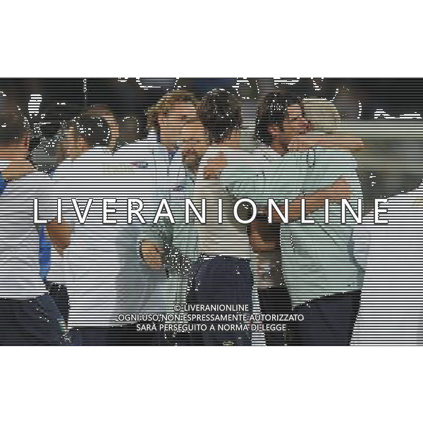 Qualificazioni ai Campionati Mondiali Sud Africa 2010 Gruppo 8 Dublino - 10.10.2009 Irlanda EIRE-Italia Nella Foto:LIPPI ESULTA A FINE PARTITA CON IAQUINTA /Ph.Vitez-Ag. Aldo Liverani