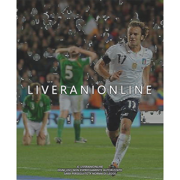Qualificazioni ai Campionati Mondiali Sud Africa 2010 Gruppo 8 Dublino - 10.10.2009 Irlanda EIRE-Italia Nella Foto:L\'ESULTANZA DI ALBERTO GILARDINO DOPO IL GOL /Ph.Vitez-Ag. Aldo Liverani