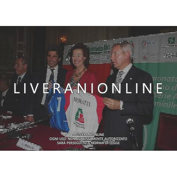 Presentazione del 65mo Campionato Italiano di Pallavolo serie A femminile Milano - Palazzo Marino nella foto: ALAN RIZZI - LETIZIA MORATTI - On. Mauro Fabris( Presidente della Lega Femminile Volley) © Antonio Sorano - Ag. Aldo Liverani sas