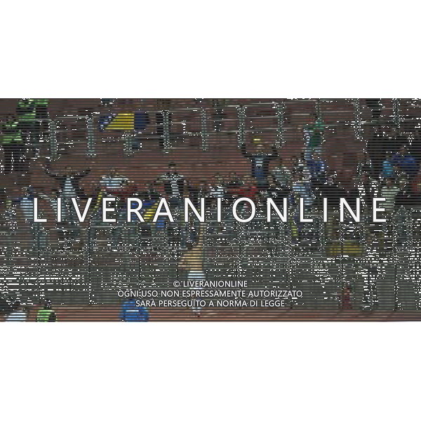 Qualificazioni ai Campionati Europei Under 21 Girone 3 Mantova - 13.10.2009 Italia-Bosnia Herzegovina Nella Foto:GIOCATORI DELLA BOSNIA FESTEGGIANO SOTTO LA CURVA /Ph.Vitez-Ag. Aldo Liverani