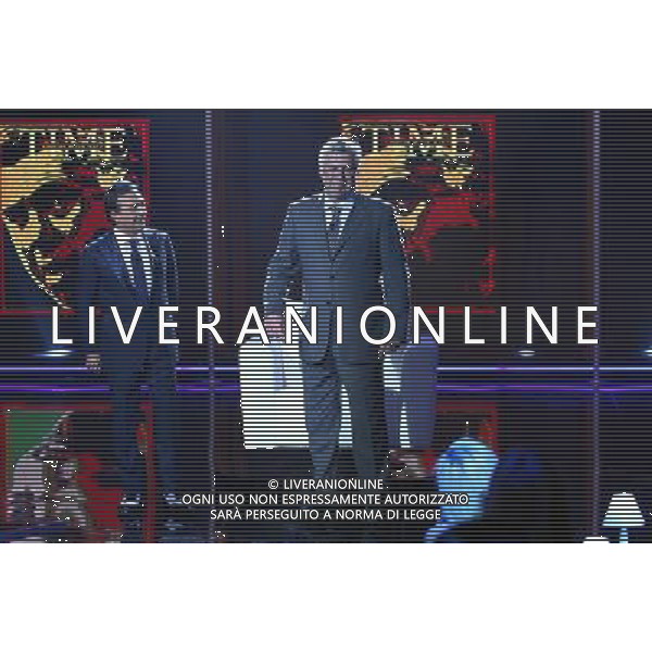 TRASMISSIONE TV: \' CHIAMBRETTI NIGHT\' NELLA FOTO: PIERO CHIAMBRETTI - CARLO ANCELOTTI STUDI MEDIASET - COLOGNO MONZESE © ANTONIO SORANO - AG. ALDO LIVERANI SAS