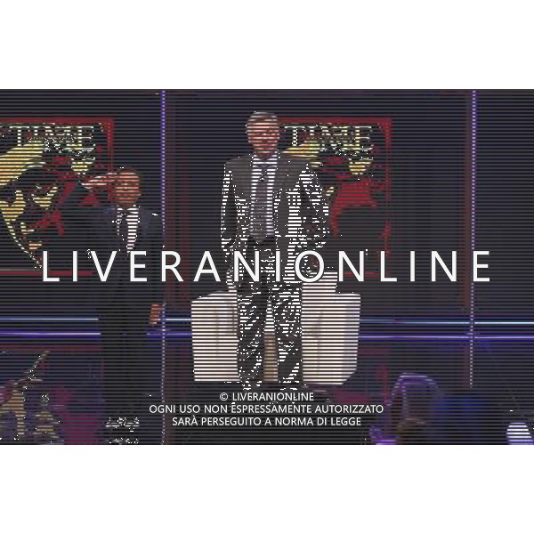 TRASMISSIONE TV: \' CHIAMBRETTI NIGHT\' NELLA FOTO: PIERO CHIAMBRETTI - CARLO ANCELOTTI STUDI MEDIASET - COLOGNO MONZESE © ANTONIO SORANO - AG. ALDO LIVERANI SAS