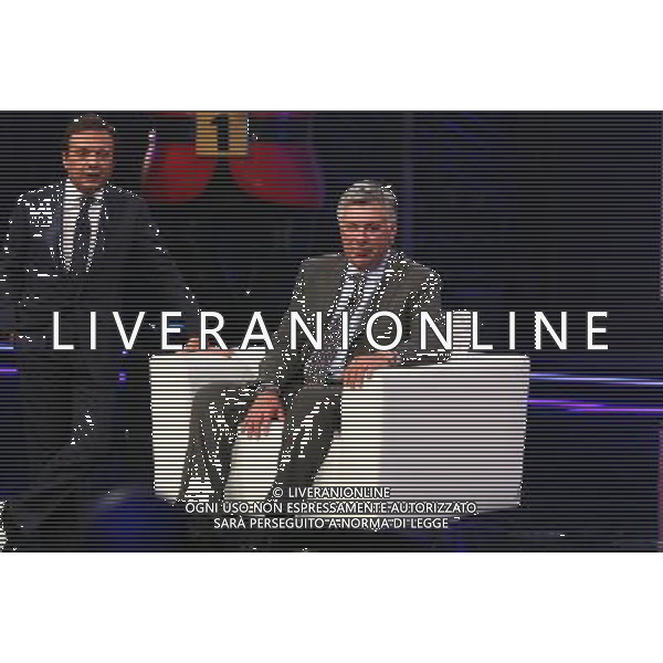 TRASMISSIONE TV: \' CHIAMBRETTI NIGHT\' NELLA FOTO: PIERO CHIAMBRETTI - CARLO ANCELOTTI STUDI MEDIASET - COLOGNO MONZESE © ANTONIO SORANO - AG. ALDO LIVERANI SAS